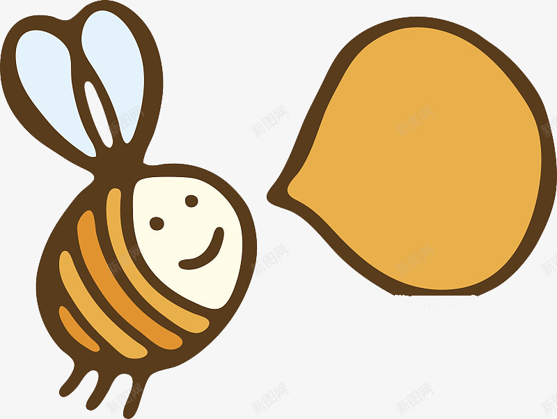可爱的小蜜蜂png免抠素材_新图网 https://ixintu.com 动物 勤劳 卡通手绘 可爱 蜜蜂 采蜜 黄色