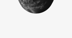 半圆形黑色月球素材