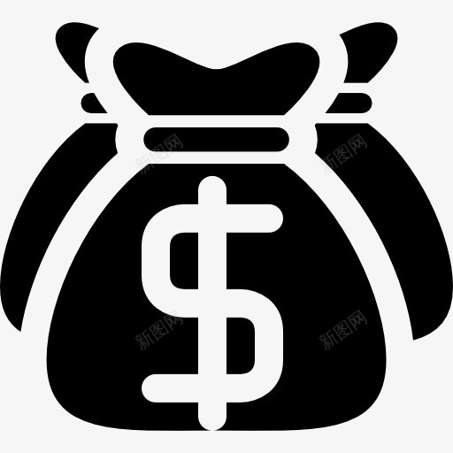袋钱图标png_新图网 https://ixintu.com 包 工具 工具和器具 美元 袋 象征 金融 钱 钱袋