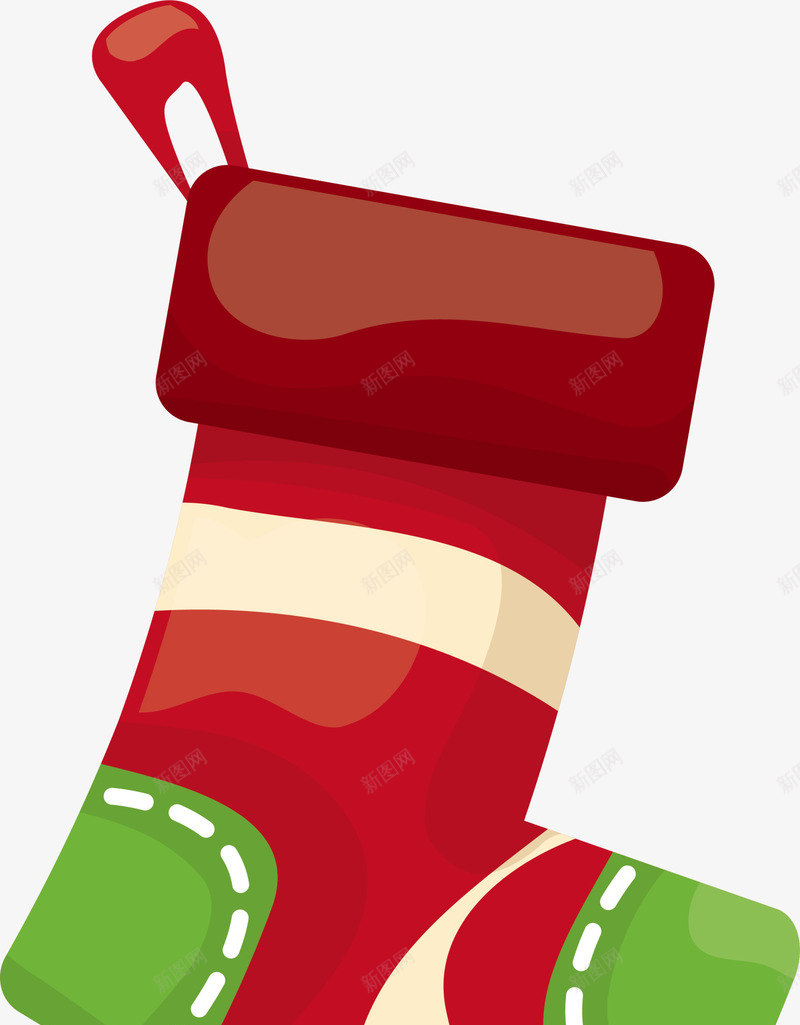 红色简约圣诞袜png免抠素材_新图网 https://ixintu.com 卡通袜子 圣诞节 清新袜子 简约图案 红色圣诞袜 装饰图案
