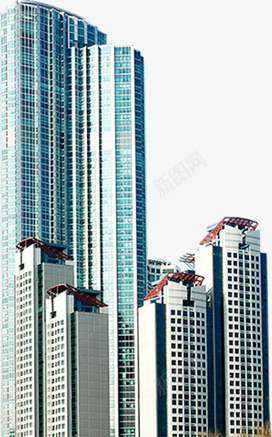 蓝色城市高楼建筑png免抠素材_新图网 https://ixintu.com 城市 建筑 蓝色 高楼