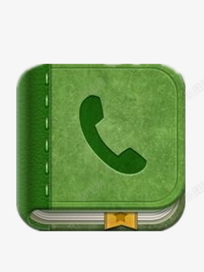 绿色电话本png免抠素材_新图网 https://ixintu.com 厚实 可爱 手机 本子 简单