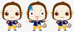 卡通猴表情装饰素材