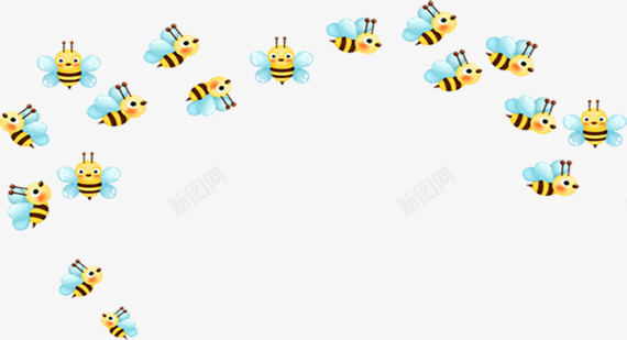 卡通黄色小蜜蜂广告png免抠素材_新图网 https://ixintu.com 卡通 广告 蜜蜂 黄色