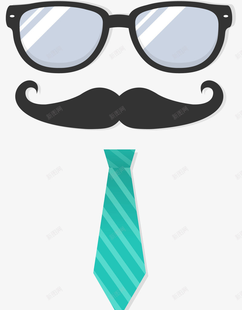 眼镜胡须和领带png免抠素材_新图网 https://ixintu.com PNG素材 眼镜 胡须 领带