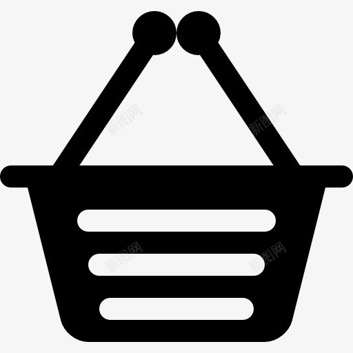 购物篮里有两个手柄图标png_新图网 https://ixintu.com 商业 商务 接口 符号 筐 篮 象征 购物篮