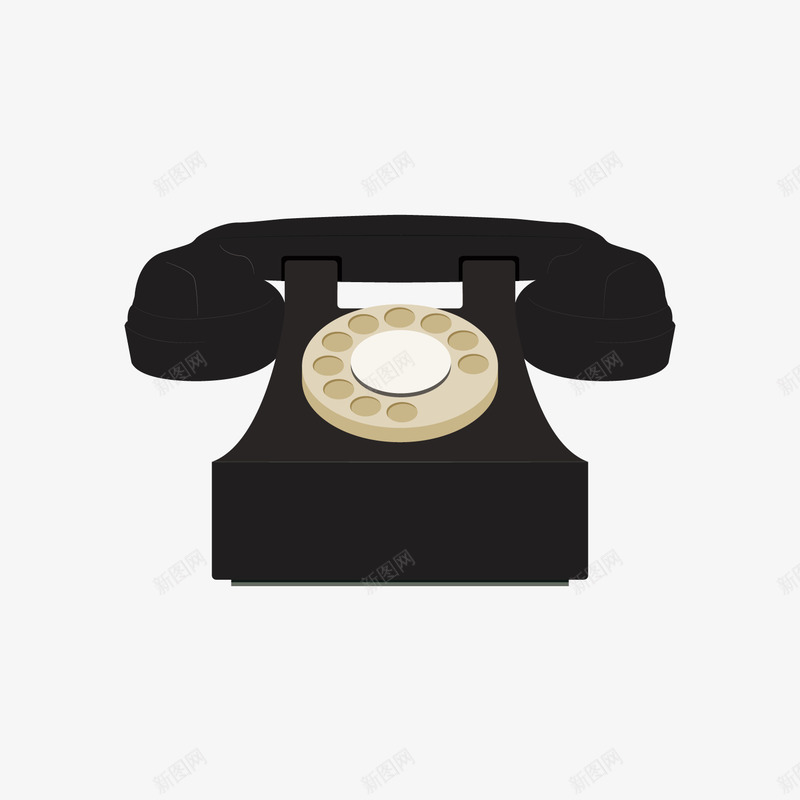 黑色电话机png免抠素材_新图网 https://ixintu.com 光泽 反光 商务通讯 机器 电话 科技 质感 黑色
