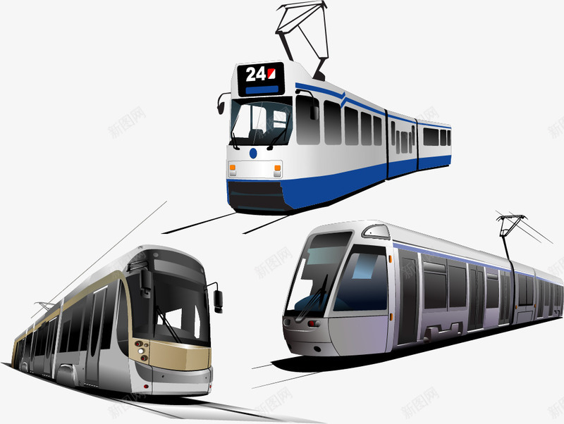 电车矢量图eps免抠素材_新图网 https://ixintu.com 电车火车交通工具公共交通矢量素材 矢量图