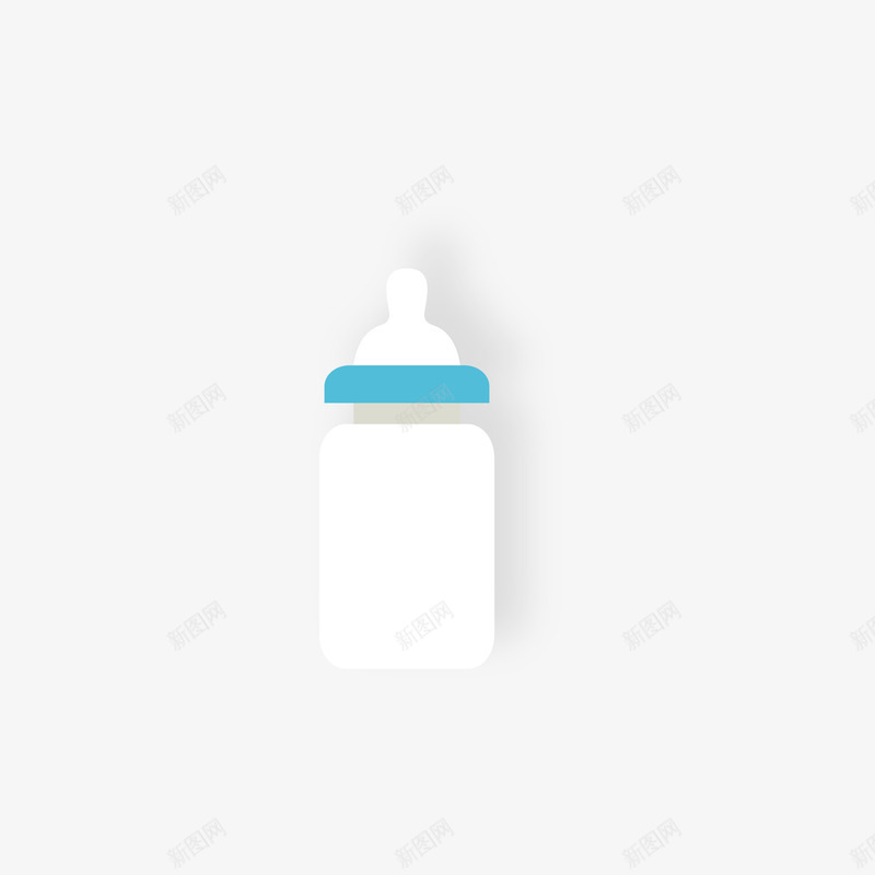 白蓝色奶瓶矢量图ai免抠素材_新图网 https://ixintu.com 奶瓶 手绘 白色 蓝色 矢量图