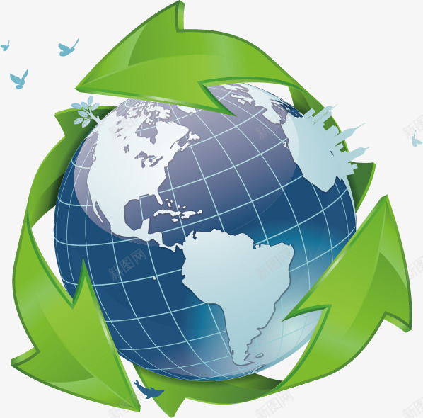 环保png免抠素材_新图网 https://ixintu.com 保护地球 公益海报 创意 地球 广告设计 拯救地球 环保 箭头