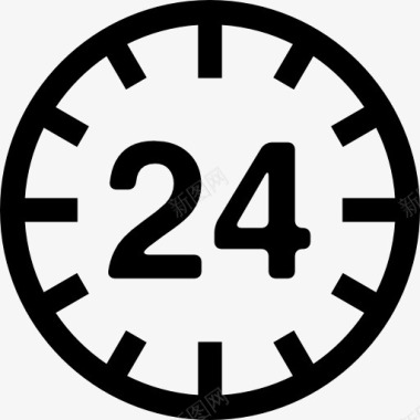 24小时循环标志图标图标