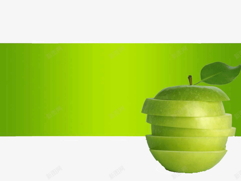 绿色苹果系列PPT模板png免抠素材_新图网 https://ixintu.com PPT模板 PPT系列 PPT背景 绿色 苹果