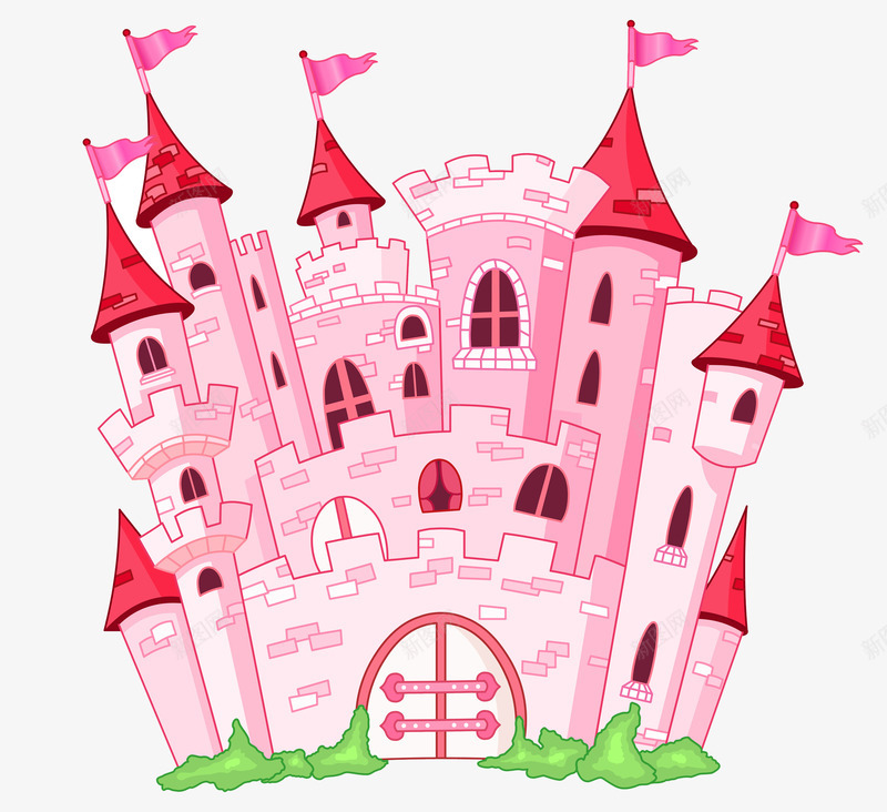 可爱粉色公主城堡png免抠素材_新图网 https://ixintu.com 公主 可爱 城堡 粉色 粉色城堡