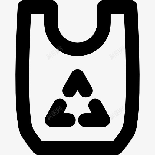 回收包装图标png免抠素材_新图网 https://ixintu.com 循环 生态 袋 购物袋