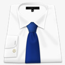蓝领带衣服衬衫白衬衫和领带素材