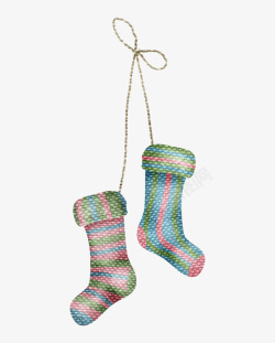 圣诞长筒袜矢量图彩色毛线袜子高清图片