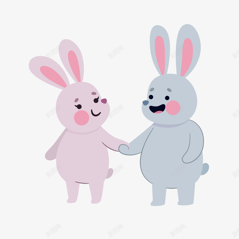 卡通兔子爱情动物矢量图eps免抠素材_新图网 https://ixintu.com 兔子 卡通 卡通动物 卡通的 可爱 可爱动物 可爱的动物 恩爱 爱情 表白 矢量图