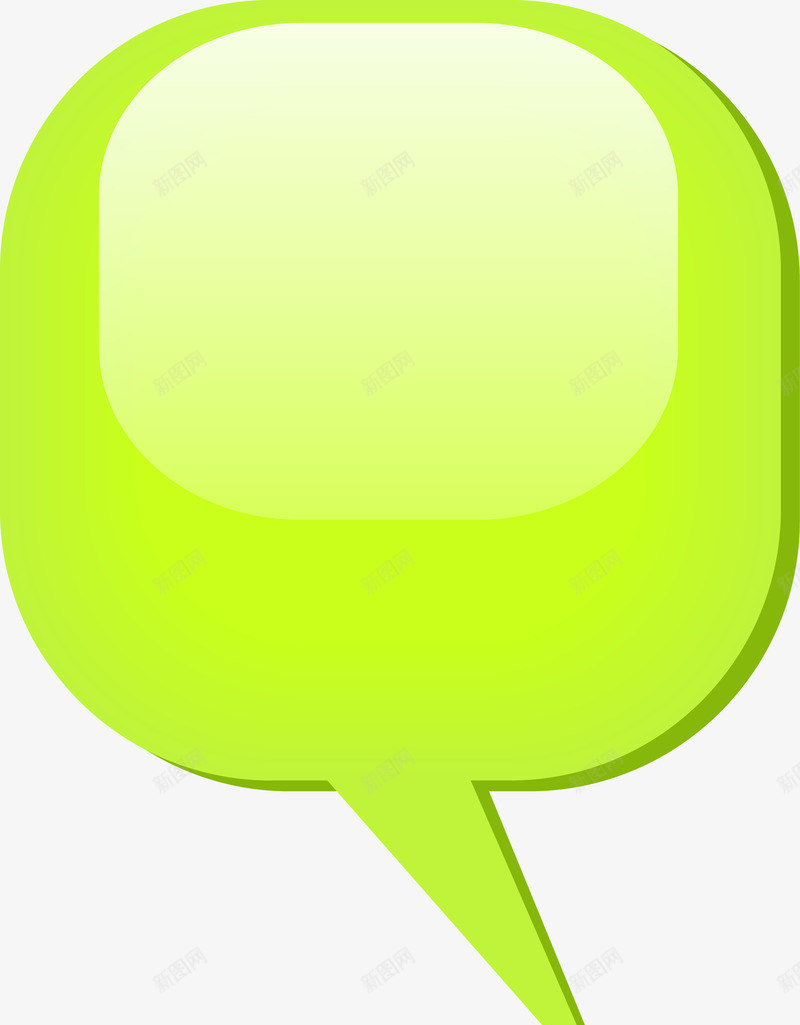 绿色文本框图png免抠素材_新图网 https://ixintu.com 光泽 光泽感 图形 对话框 彩色 文本框 气泡 绿色 质感