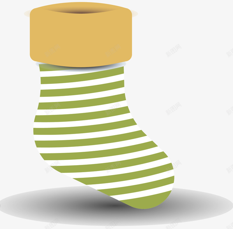 绿色条纹儿童袜子png免抠素材_新图网 https://ixintu.com 儿童袜子 卡通袜子 可爱风格 可爱风袜子 矢量袜子 绿色条纹 袜子