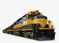 运转的火车黄色火车高清图片
