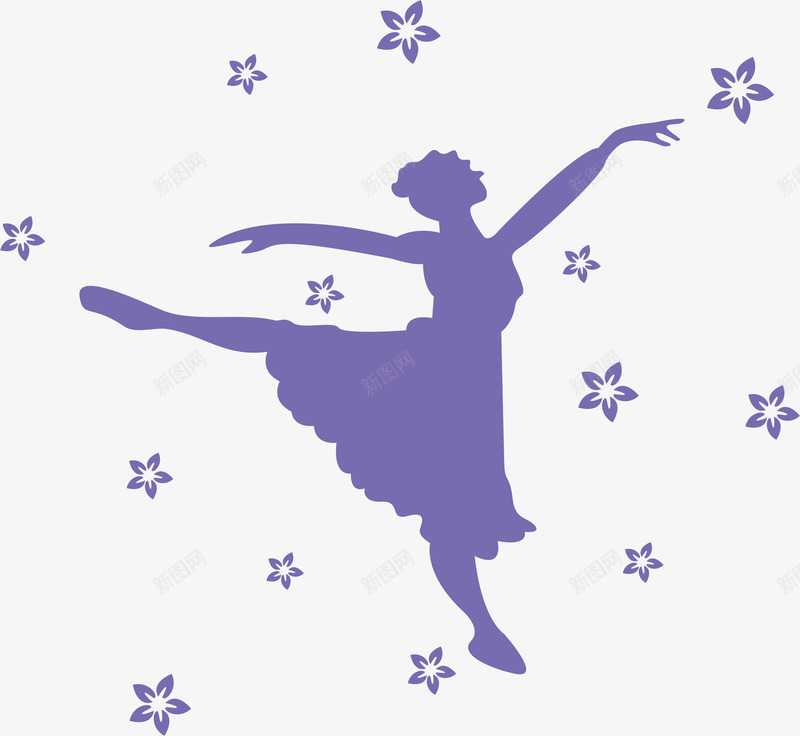 跳舞芭蕾的女孩png免抠素材_新图网 https://ixintu.com 优雅 女孩 姿态 芭蕾 跳舞