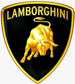 Lamborghini黑色奢侈品牌标志高清图片