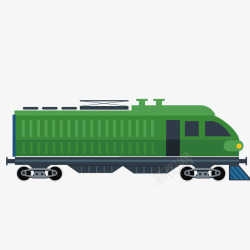 绿色火车头素材