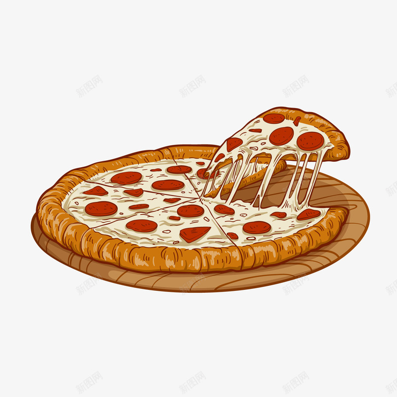 彩色蔬菜和意大利披萨png免抠素材_新图网 https://ixintu.com 卡通披萨 圆形披萨 美味食物 背景装饰 食物披萨
