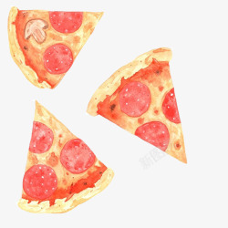 披萨切块披萨手绘画片高清图片