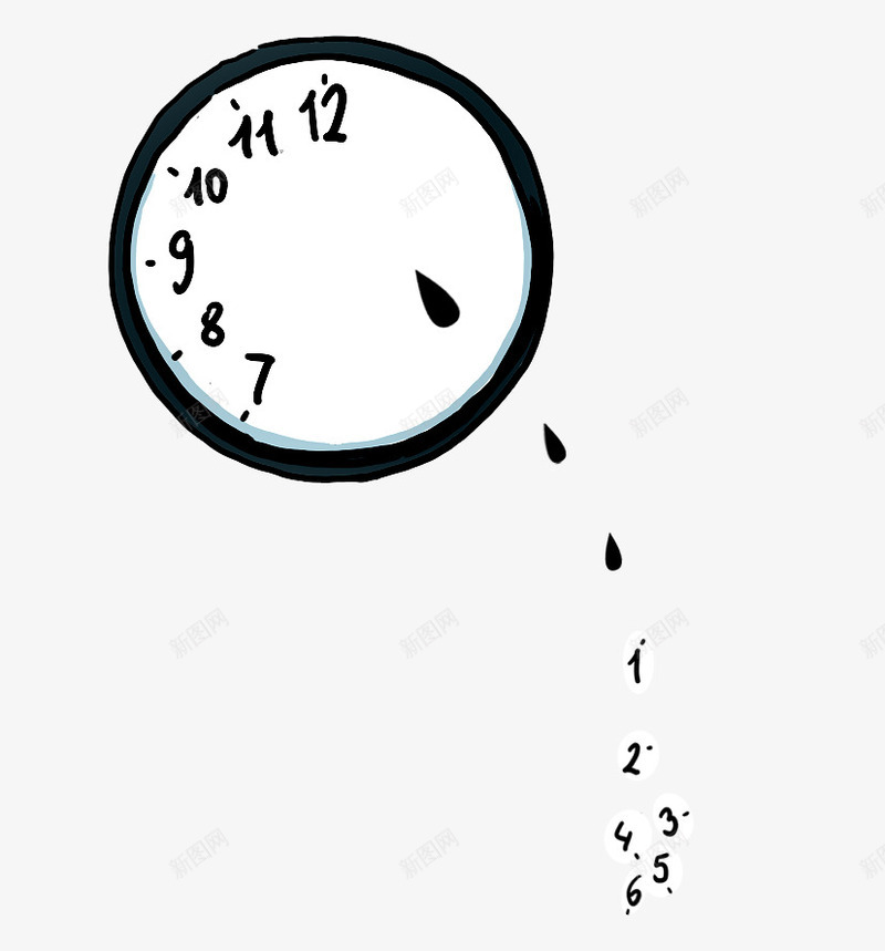 黑色时钟时间掉落装饰图案图标psd_新图网 https://ixintu.com 免抠PNG 掉下去 时钟 时间掉落 时间流逝 装饰图案 黑色