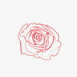 红色描边红色玫瑰高清图片