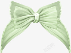 唯美青绿色蝴蝶结领带素材