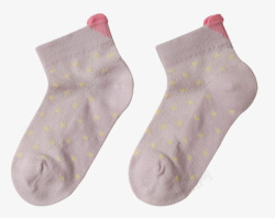 浅紫色童袜立体剪裁童袜高清图片