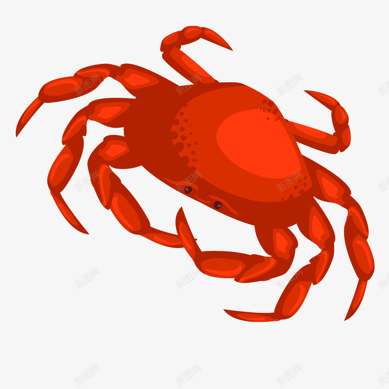 手绘卡通螃蟹png免抠素材_新图网 https://ixintu.com 卡通螃蟹 手绘卡通螃蟹