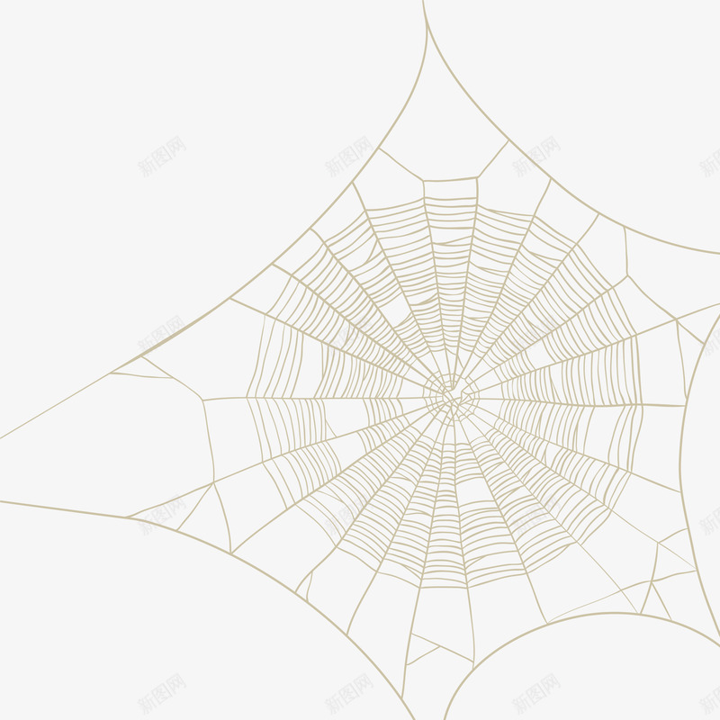 黄色清新蜘蛛网png免抠素材_新图网 https://ixintu.com 万圣节 妖魔鬼怪 惊悚恐怖 虫子 蛛网 鬼节 黄色蜘蛛网