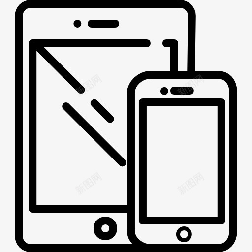智能手机和平板电脑图标png_新图网 https://ixintu.com 手机 技术 触摸屏 通讯