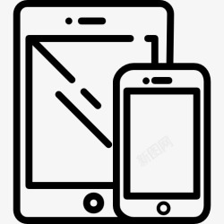 触摸屏的手机智能手机和平板电脑图标高清图片