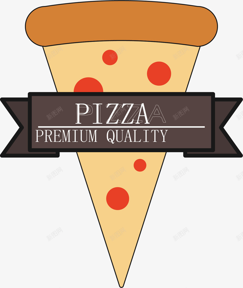 披萨片png免抠素材_新图网 https://ixintu.com 手绘披萨 披萨 矢量披萨