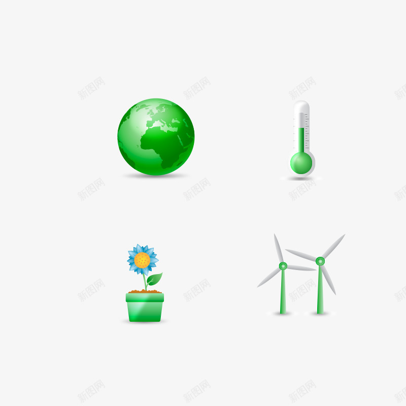环保图标绿色环保循环利用绿色地png_新图网 https://ixintu.com 循环利用 生态环保 绿色地球 绿色环保