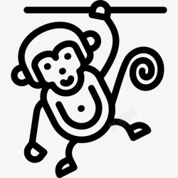 嘉年华游乐场马戏团的猴子图标高清图片