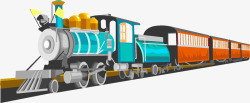 蒸汽火车矢量图素材