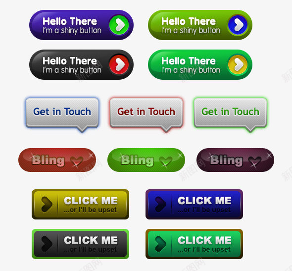 多款样式的PSD格式按钮图标png_新图网 https://ixintu.com PSD 图标 按钮 材搜 索材