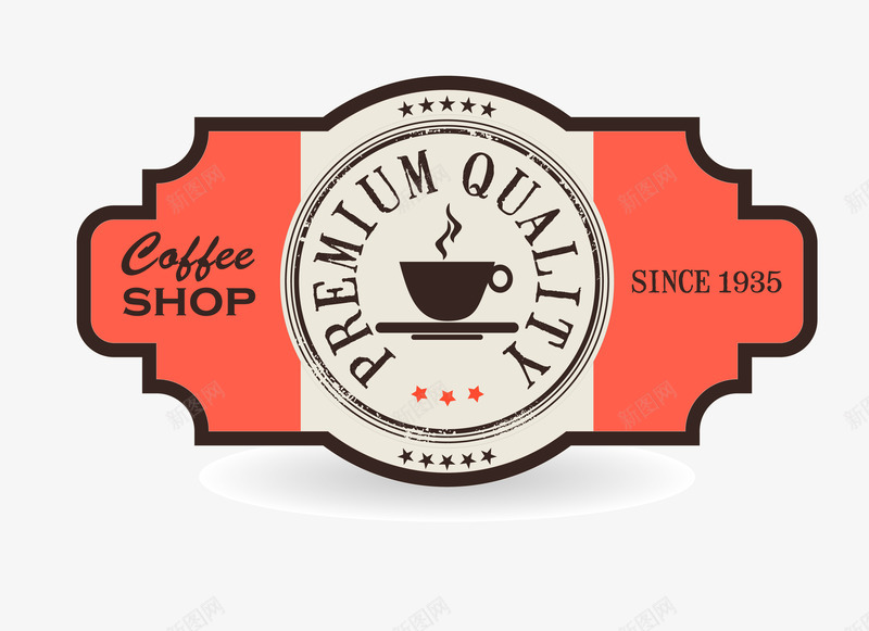 咖啡标签矢量图eps免抠素材_新图网 https://ixintu.com 优雅咖啡标签 咖啡标签 矢量标签 矢量图