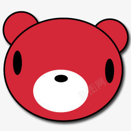 KIDROBOT系列红色熊图标图标