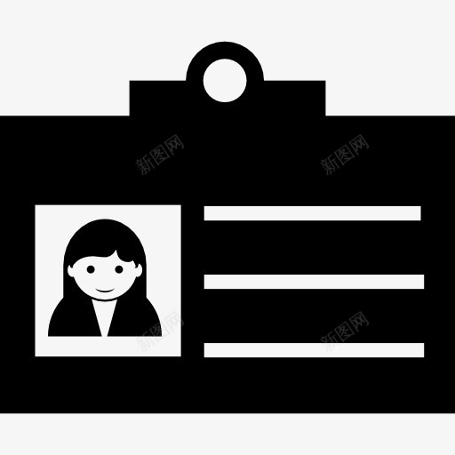 女记者的身份证图标png_新图网 https://ixintu.com femenine 人 女人 新闻记者 身份识别
