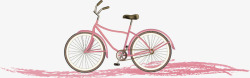 公主自行车粉色梦幻自行车矢量图高清图片