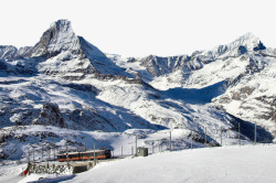 山顶积雪雪山山顶高清图片