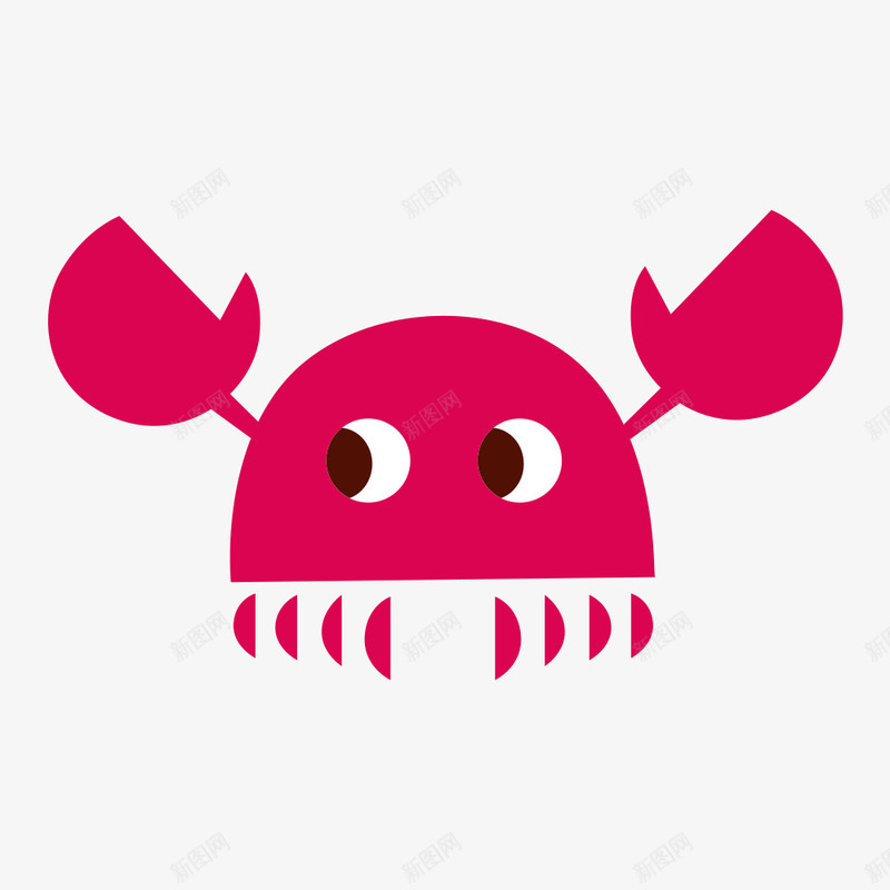 手绘螃蟹png免抠素材_新图网 https://ixintu.com png素材 卡通螃蟹 粉红色的螃蟹 螃蟹