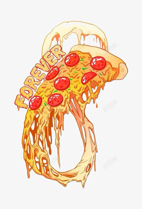 手绘披萨png免抠素材_新图网 https://ixintu.com FOREVER 水果披萨 永久 永远 番茄披萨 芝士披萨