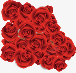 红色玫瑰玫瑰花海矢量图素材